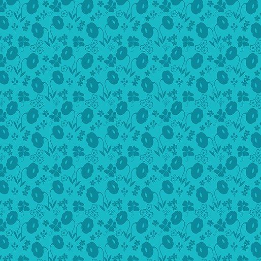 Sew Excited Turquoise Floral Fun 7831-84 - Quilting by the Bay
