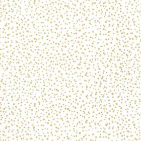 Swans A Swimming White Spatter Dots CM4846-WHITE with Gold Metallic