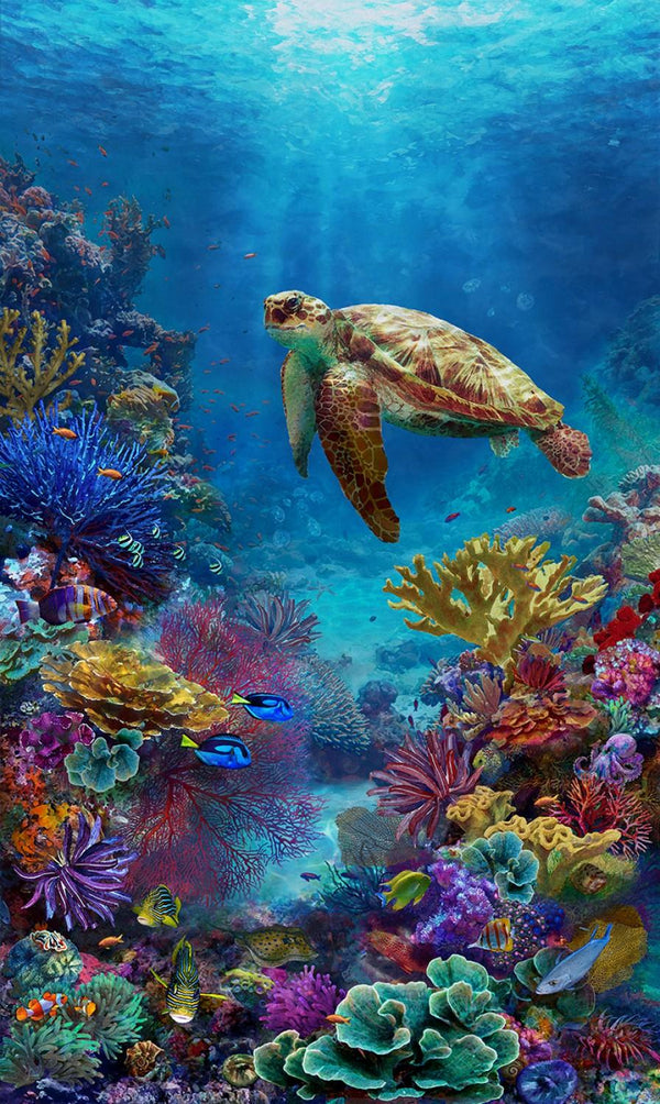 Tides of Color Sea Turtle Panel V5257-73
