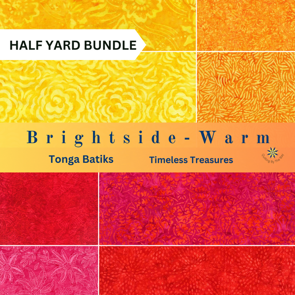 Tonga Batik Brightside Warm Colorway 8 Half Yard Cuts Bundle