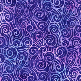 Tonga Batik Charade Violet Swirls TONGA B2199 Violet