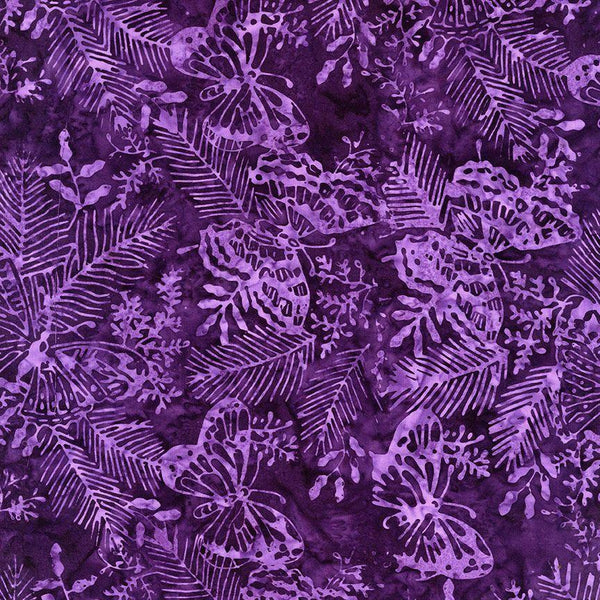 Tonga Brightside Purple Tropical Batik - B2706 Purple