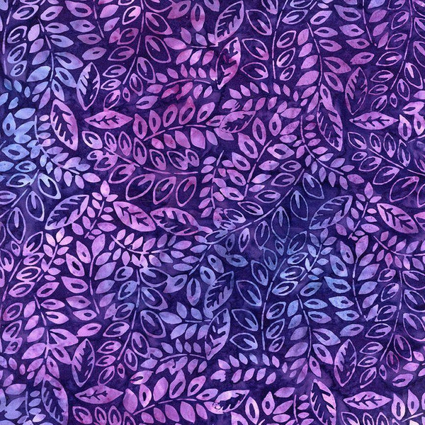 Tonga Brightside Velvet Vine Leaves Batik - B2708 Velvet