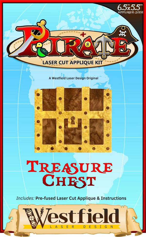 Treasure Chest Laser Cut Applique - Quilting by the Bay