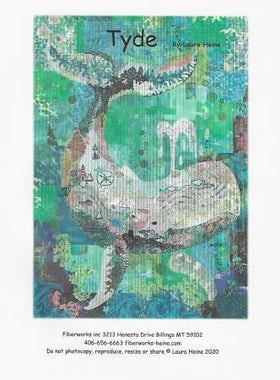 Tyde ... The Whale Collage Pattern by Laura Heine