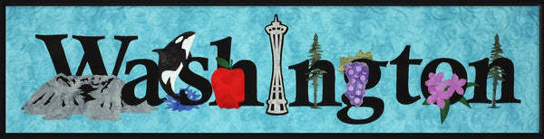 Washington State Pride Laser Cut Banner Kit - Quilting by the Bay