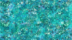 Whale Song Words Teal DP24985-64
